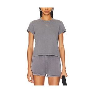 Alexander Wang 'Essential' Grey Shrunk Tee Size S